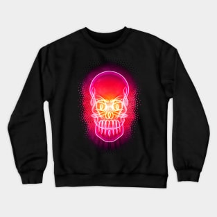 Psychedelic Celtic Neon Glowing Skull Crewneck Sweatshirt